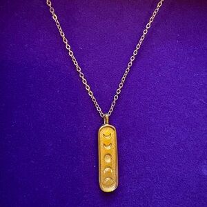 Phases of the Moon Necklace - Nominal Arabic Jewelry - 18k Gold Plated - NWOT
